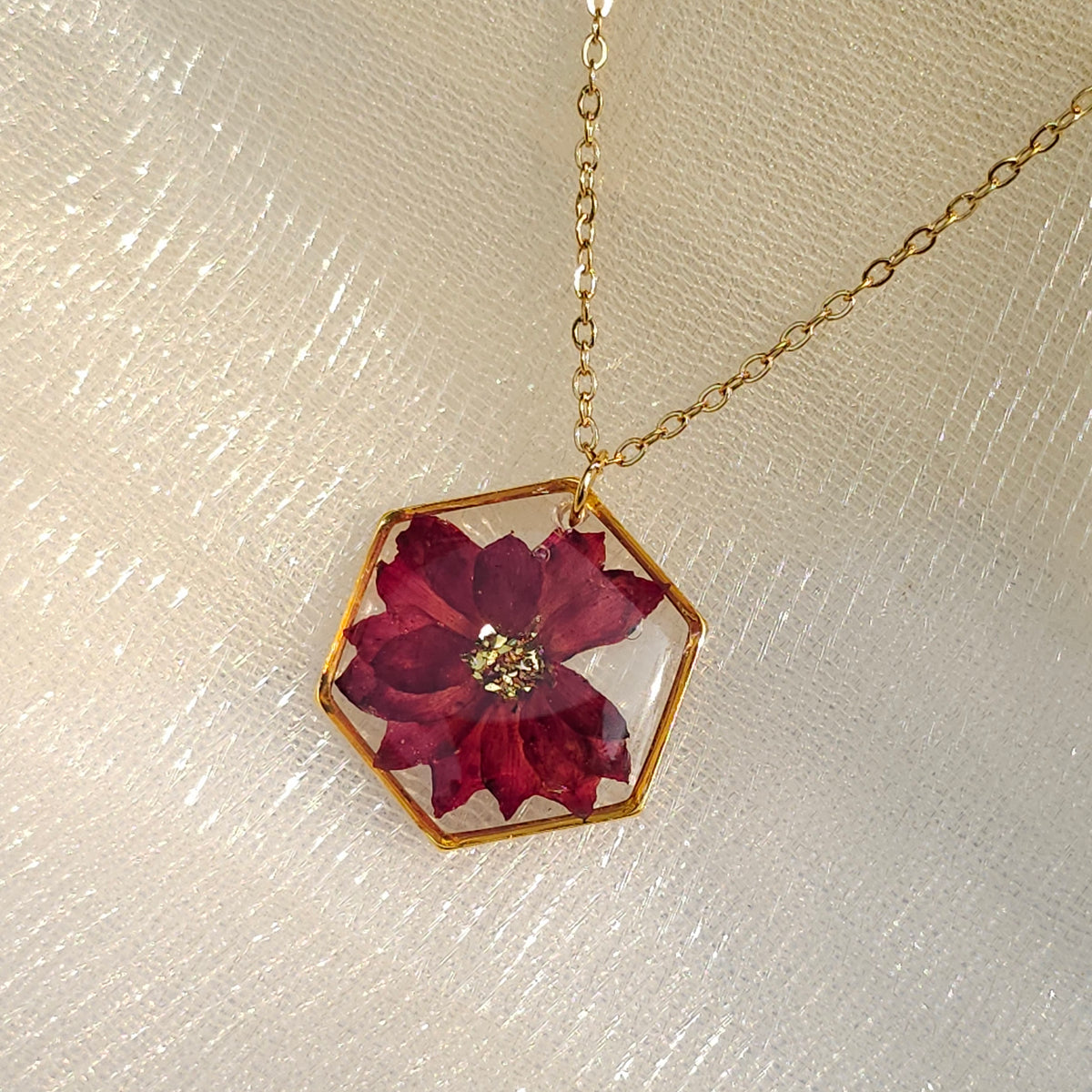 Crimson Resin Neckpiece