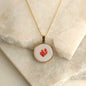Scarlet Bloom Resin Neckpiece